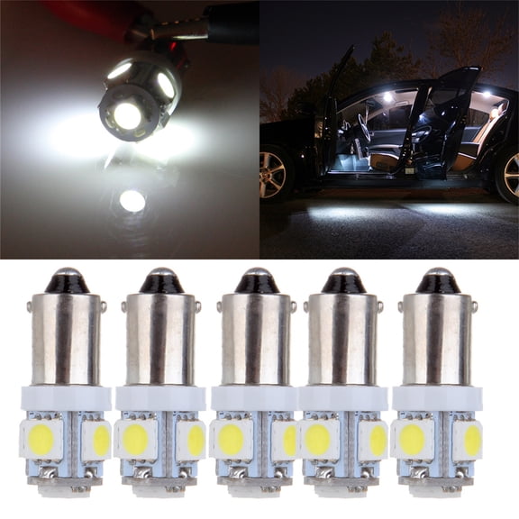 SCITOO 5Pcs BA9S Dash Light Bulbs 1895 64111 Instrument Gauge Cluster Light Bulbs Speedometer Gauge Cluster Lights