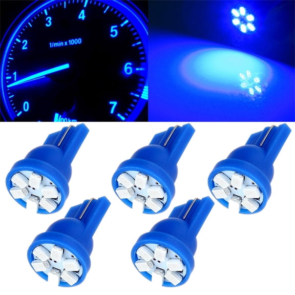 SCITOO 5x T10 Epistar Festoon LED Blue 6000K Super Bright:6-3020-SMD ets 194 168 W5W 175 2825 161 LED Bulb Fit for Interior Dome Map Trunk Light Error Free