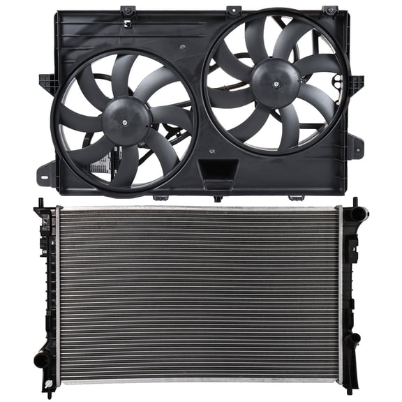SCITOO 621-038 Cooling Fan*1+ 13041 Radiator*1 Fit for 2008-2012 for Ford for Escape 2008-2011 for Mazda for Tribute 2008-2009 2011 for Mercury for Mariner