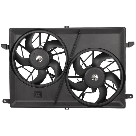 SCITOO 621-390 Electric Radiator Condenser Engine Dual Cooling Fan Fit for 2008-2017 for Buick for Enclave 2009-2017 for Chevrolet for Traverse 2007-2017 for GMC for Acadia