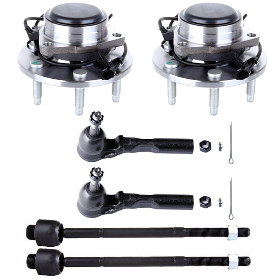 SCITOO 6pcs 2WD RWD Front Suspension Kit Wheel Hub Inner Outer Tie Rods Fit 1999-2006 For Chevy Silverado 1500 For GMC Sierra 1500 2007 For Chevy Silverado 1500 Classic For GMC Sierra 1500 Classic