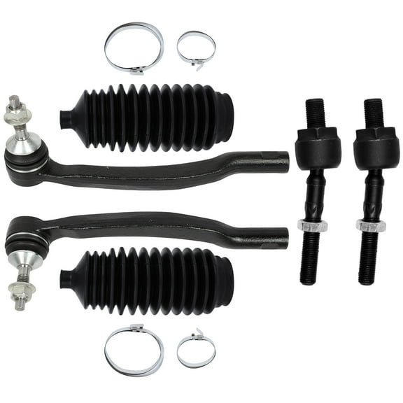 SCITOO 6pcs Front Suspension Kit Front Inner Tie Rod End Front Left Right Outer Tie Rod End fit for Volvo V70 2001-2002 XC70 2003-2007 for Volvo XC90 2003-2014 4301045 ES800857 ES800858 EV800283