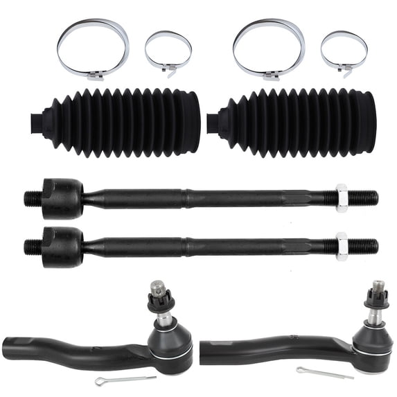 SCITOO 6pcs Front Suspension Kit Inner Outer Tie Rod End Steering Rack Boot 2004-2009 for Toyota Prius