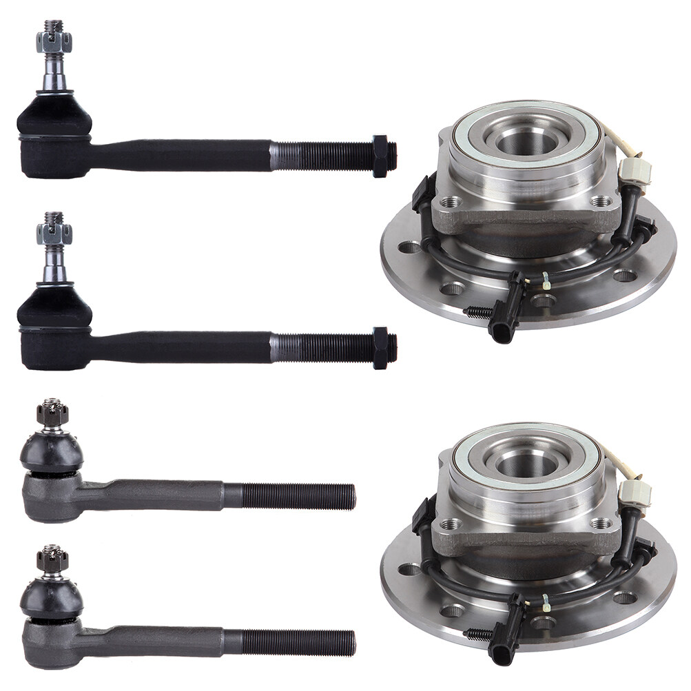 SCITOO 6-Piece Front Suspension Kit For 1998-2003 Toyota Sienna - Includes Wheel Hubs, Inner & Outer Tie Rod Ends
