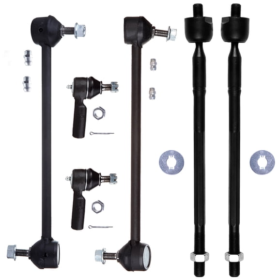 SCITOO 6pcs Suspension Kit 2 Front Inner 2 Outer Tie Rod End 2 Stabilizer / Sway Bar fit for 1999-2003 Lexus RX300 EV447 ES3306