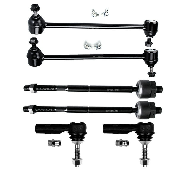 SCITOO 6pcs Suspension Kit 2 Front Left Right Stabilizer Sway Bar End Link 2 Inner 2 Outer Tie Rod End fit for 2005-2007 Ford Five Hundred Taurus X Mercury Montego Sable K750019 K750048