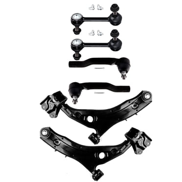 6 Pc Front End Suspension Kit For 2007-2014 Ford Edge Lincoln MKX - Control Arms, Ball Joints, Tie Rods - 4UMOTOR