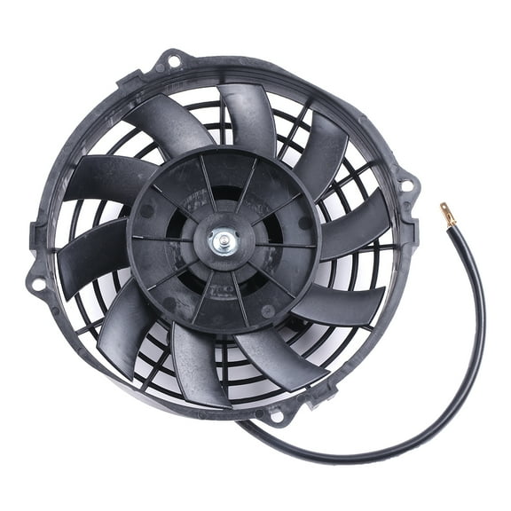 SCITOO 7inch Slim Fan Push Pull Electric Radiator Cooling Cooling 12V Mount Kit Plastic Black Universal