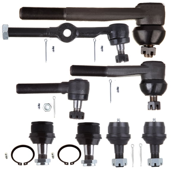 SCITOO 8pcs Front Suspension Kit (1) Inner (3) Outer Tie Rod End All (4) Lower & Upper Ball Joint Fit For 1987-1991 For Chevrolet Blazer K10 Suburban K20 V10 V20 For GMC Jimmy K1500 K2500 K8195T