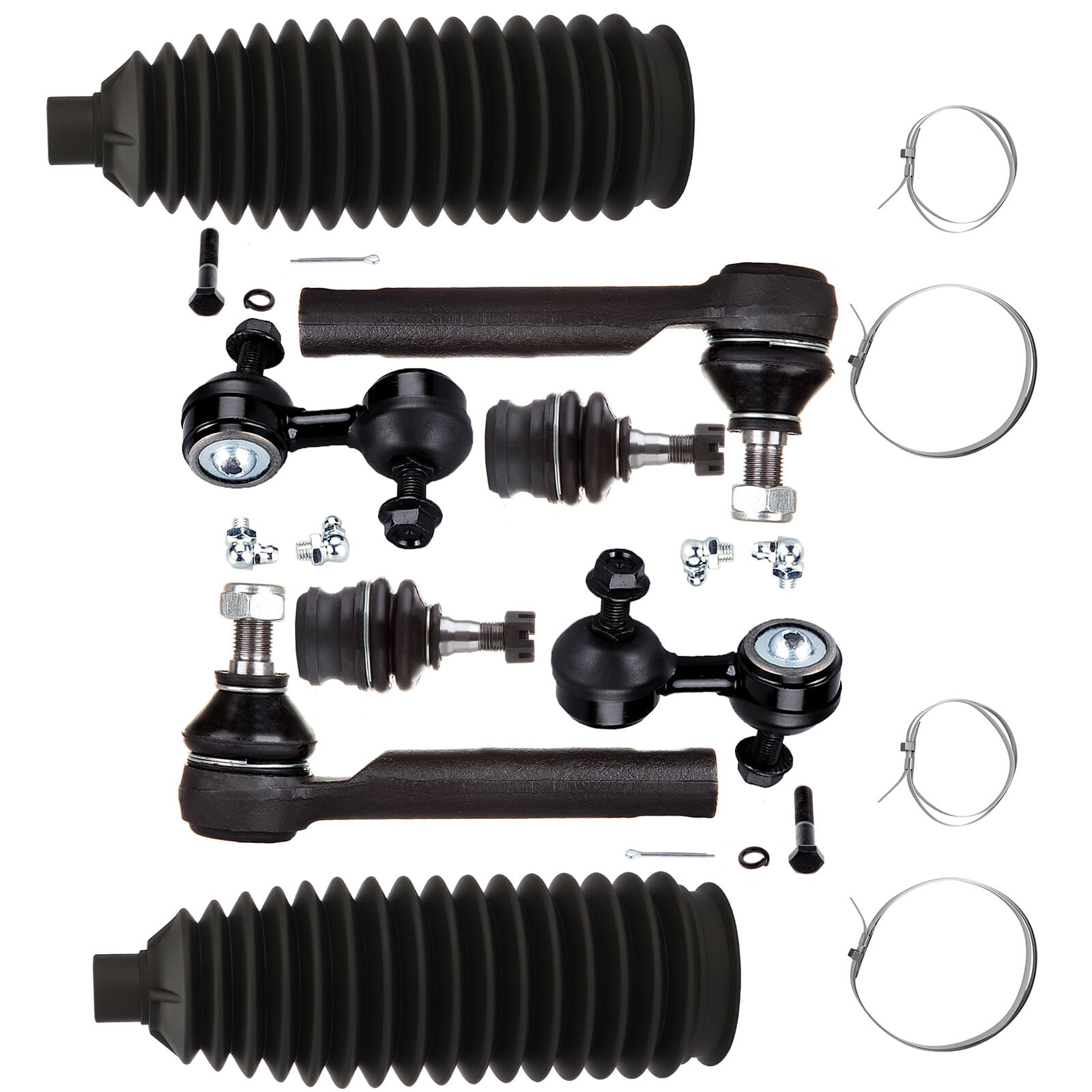 4 Pc Front Suspension Steering Kit Sway Bar Links Outer Tie Rod 1077193
