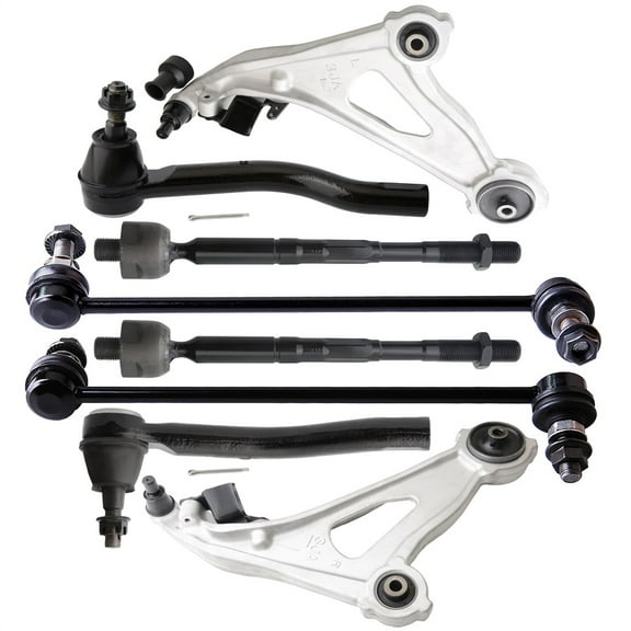 SCITOO 8pcs Front Suspension Kit Lower Control Arm with Ball Joint fit 2013-2020 for Nissan Pathfinder 2014-2022 for INFINITI QX60 2013 for INFINITI JX35 Outer Inner Tie Rod End Sway Bar Link