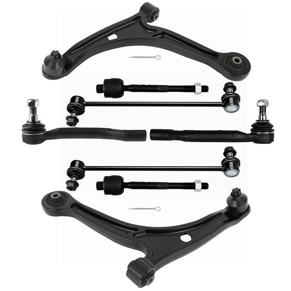 SCITOO 8pcs Front Suspension Kit Lower Control Arm And Ball Joints Inner Outer Tie Rod Ends Sway Bar Links Fit For 2006 For Acura MDX 2006-2008 For Honda Pilot