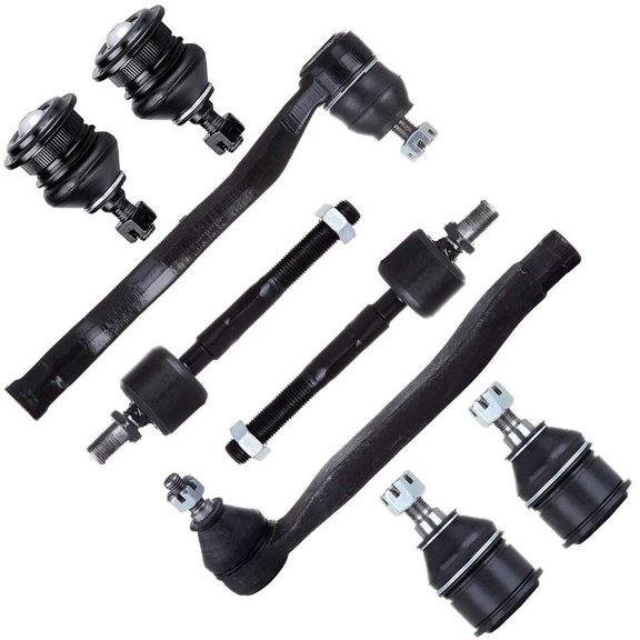 SCITOO 8pcs Suspension Kit 2 Front Lower 2 Upper Ball Joint 2 Inner 2 Outer Tie Rod End Fit For 1990-1997 For Honda For Accord 1996-1999 For Isuzu Oasis