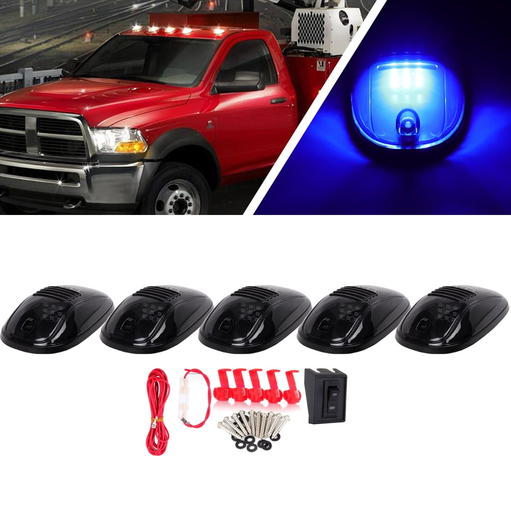 SCITOO 9 Led Smoke Len Blue Light 745N-OL-SB Cab Marker Roof Running ...
