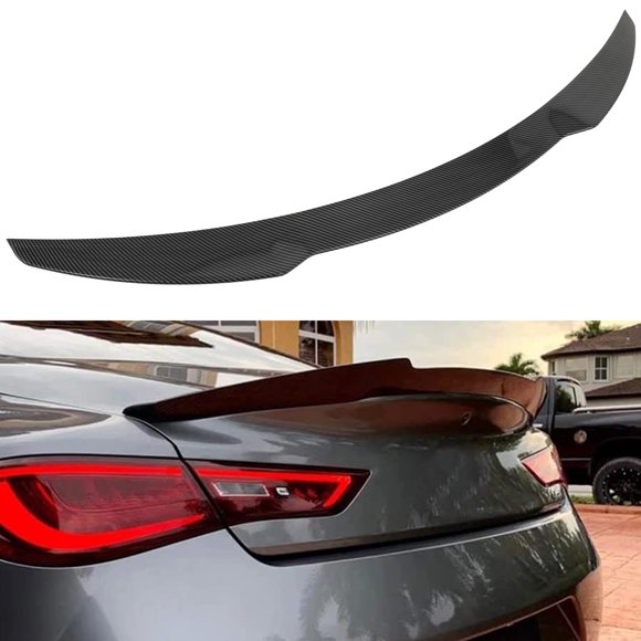 SCITOO ABS Rear Window Fit for 2017-2022 for INFINITI Q60 Glossy Carbon Look Spoiler Wing
