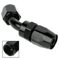 thumbnail image 1 of SCITOO -AN6 -AN8 -AN10 Oil Swivel Hose End Fitting AN8 45Â° Swivel Hose End Fitting fit for braided fuel line and stainless steel braided fuel hose Aluminum Alloy black, 1 of 5