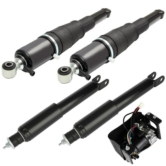 SCITOO Air Struts Suspension Kits Shocks Struts Air Compressor Pump fit for Cadillac for Escalade 2002-2006,for Escalade ESV 2003-2006,for Escalade EXT 2002-2006 Front and Rear Suspension Kit