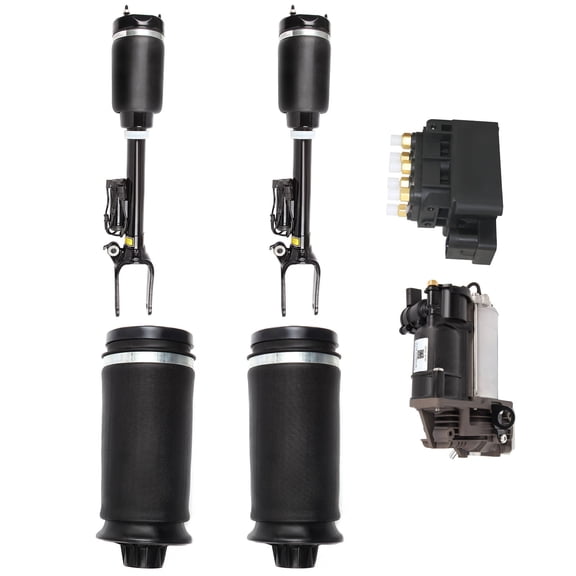 SCITOO Air Struts Suspension Kits Shocks Spring Air Compressor Pump Air Valve Block fit for Mercedes-Benz for GL320 2007-2009,for GL350 2010-2012,for GL450 2007-2009 Front and Rear Suspension Kit