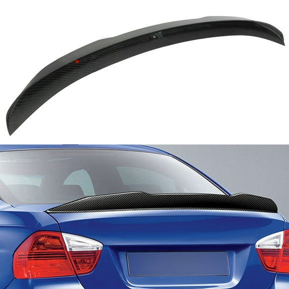 SCITOO Carbon Fiber Rear Window Spoiler Wing Fit for 2006-2011 for BMW E90 3-Series 4 Door Sedan 2008-2011 for BMW M3 Sedan Glossy Black Rear Trunk Spoiler Wing