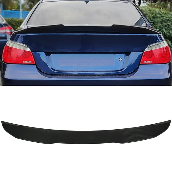 SCITOO Carbon Fiber Rear Window Spoiler Wing Fit for 2004-2010 for BMW 5-Series/M5 E60 Sedan Glossy Black Rear Trunk Spoiler Wing