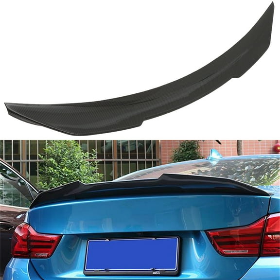 SCITOO Carbon Fiber Rear Window Spoiler Wing Fit for 2014-2018 for BMW F36 4-Series Gran Coupe Glossy Black Rear Trunk Spoiler Wing
