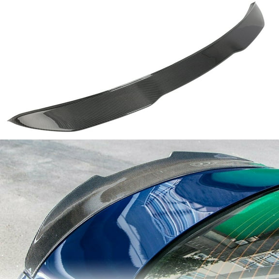 SCITOO Carbon Fiber Rear Window Spoiler Wing Fit for 2014-2020 for Infiniti Q50 Glossy Black Rear Trunk Spoiler Wing