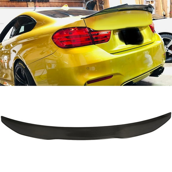 SCITOO Carbon Fiber Rear Window Spoiler Wing Fit for 2015-2019 for BMW F82 M4 Coupe Glossy Black Rear Trunk Spoiler Wing