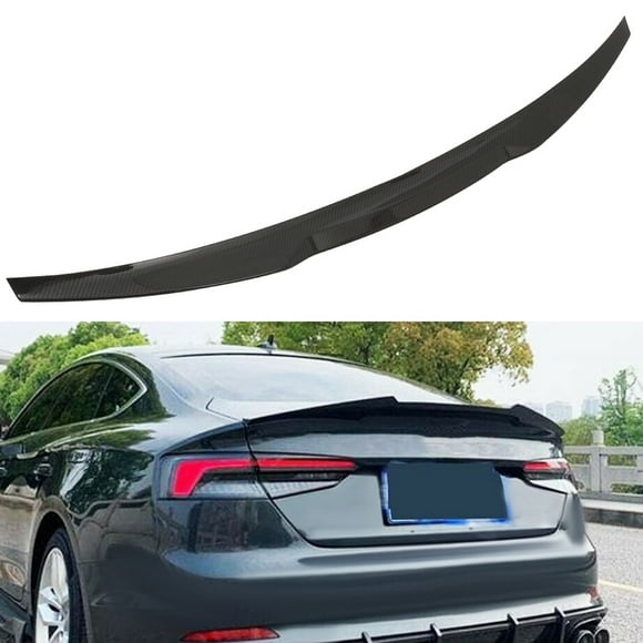 SCITOO Carbon Fiber Rear Window Spoiler Wing Fit for 2017-2020 for Audi A5 S5 4-Door Glossy Black Rear Trunk Spoiler Wing