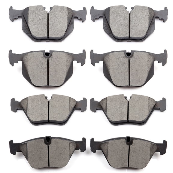 SCITOO Ceramic Front Rear Disc Brake Pad Set fit for 2001-2006 for BMW 330Ci, 2001-2005 for BMW 330i, 2001-2005 for BMW 330xi, 2005-2006 for BMW M3, 2004-2010 for BMW X3, 2006-2008 for BMW Z4