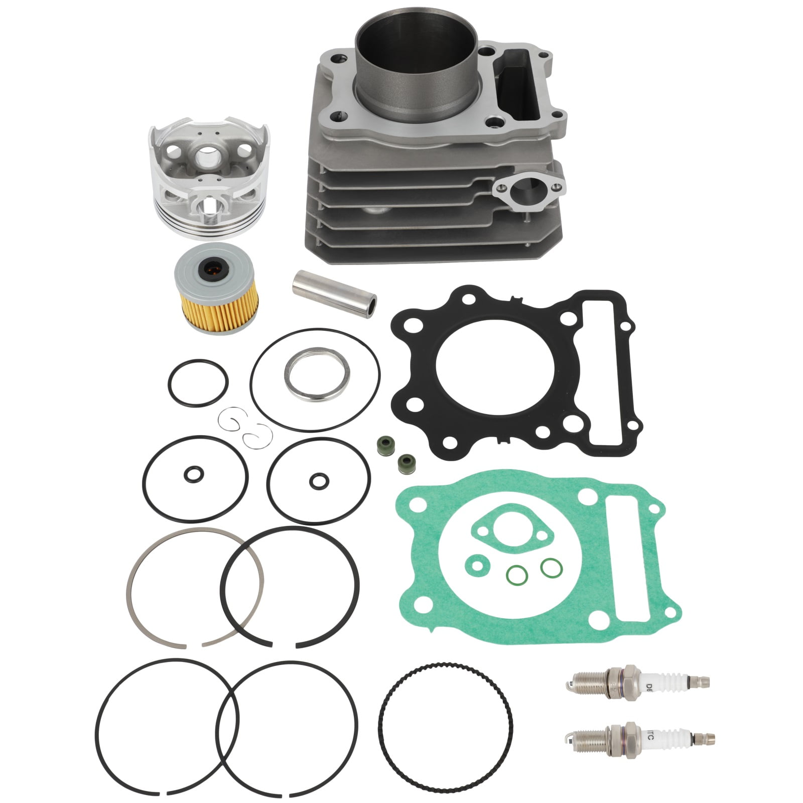 SCITOO Cylinder Piston Top End Rebuild Kits For Honda TRX 300 Fourtrax FW 4x4 2x4 1988-2000 Engine Piston Gasket Kit OE 12000-HC4-000, 12100-HC4-000