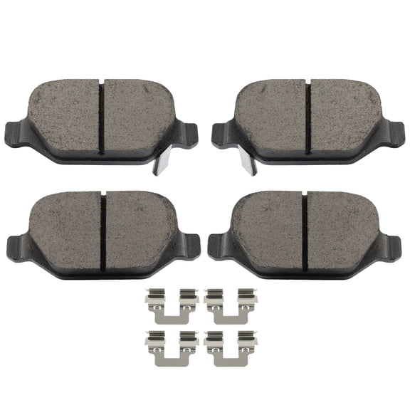 SCITOO D1569 Rear Ceramic Brake Pads Sets w/Hardware Replacement For Fiat For 500 2012-2019