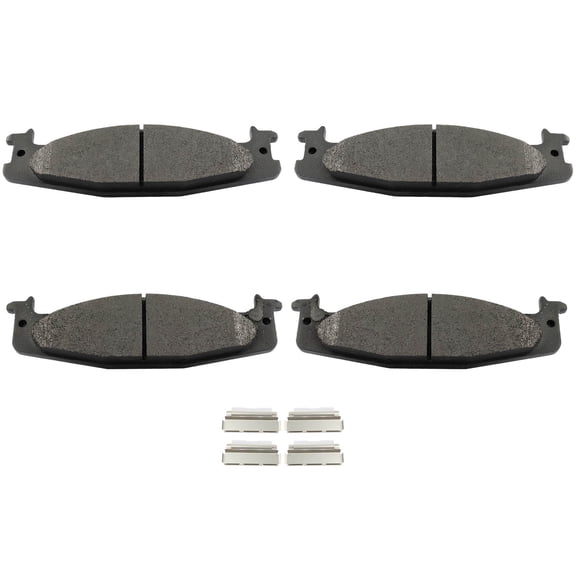 SCITOO D632 Front Metal Brake Pads Sets w/Hardware Replacement For Ford For Bronco | For E-150 | For E-150 Club Wagon | For E-150 Econoline | For E-150 Econoline Club Wagon | For F-150