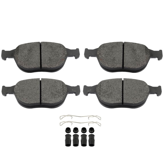 SCITOO D970 Front Metal Brake Pads Sets w/Hardware Replacement For Ford For Transit Connect 2010-2013