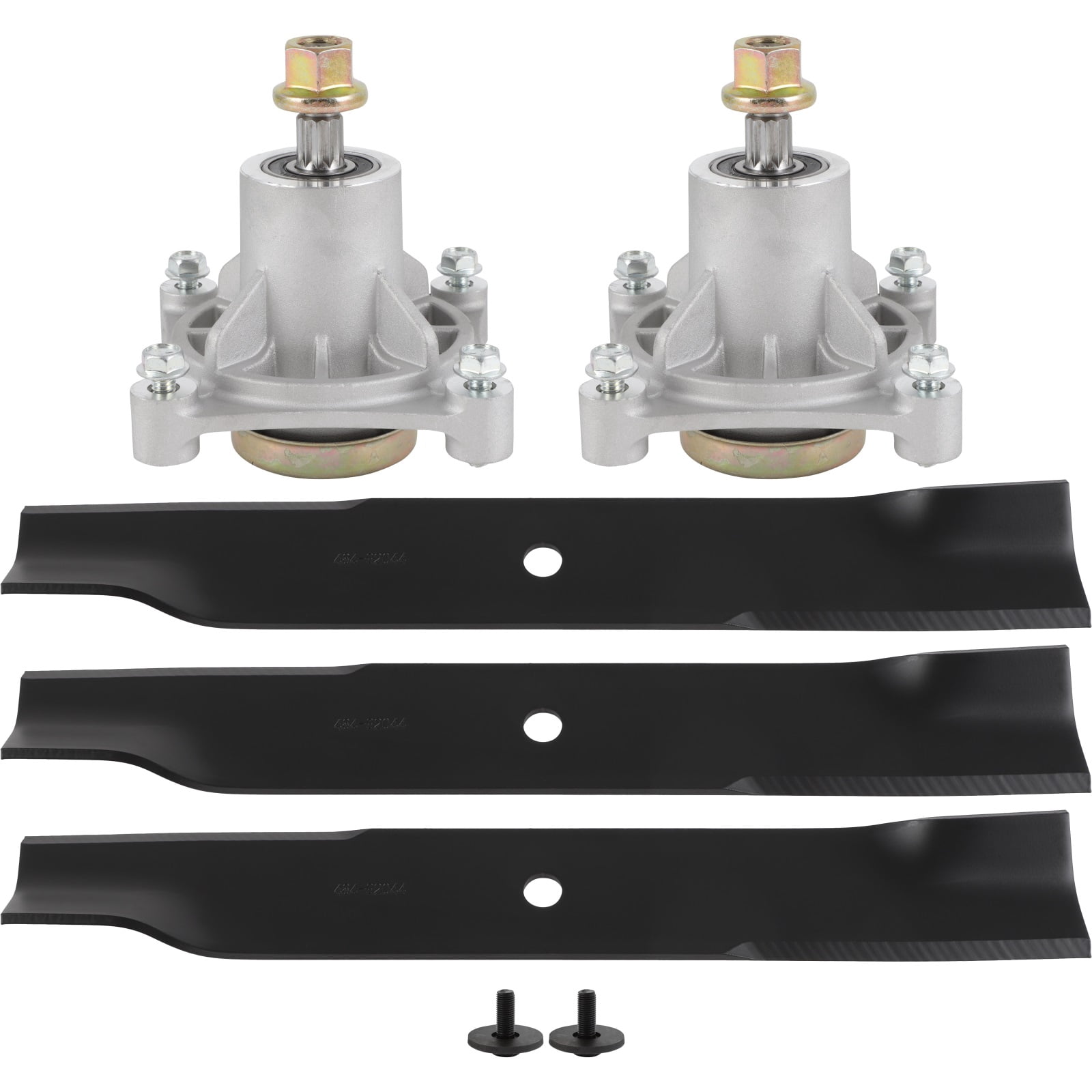 SCITOO Deck Rebuild Kit 36 Lawn Mower Deck Parts Rebuild Kit Compatible with Hustler Raptor 36 Spindle Assembly & Blades 604214 603995 2 Spindle Assembly 2 Mower Blades