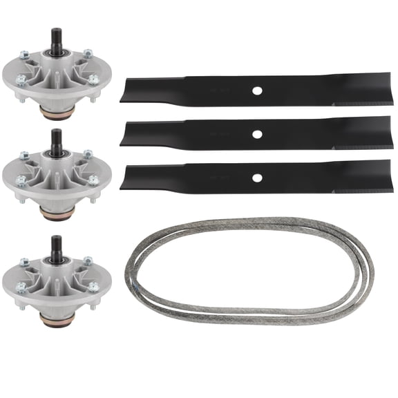SCITOO Deck Rebuild Kit 50 Lawn Mower Deck Parts Rebuild Kit Compatible with Toro Time Cutter Z5030 50 Zero-Turn Mower Deck Parts 1 Belt 3 Mower Blades 3 Spindle Assembly