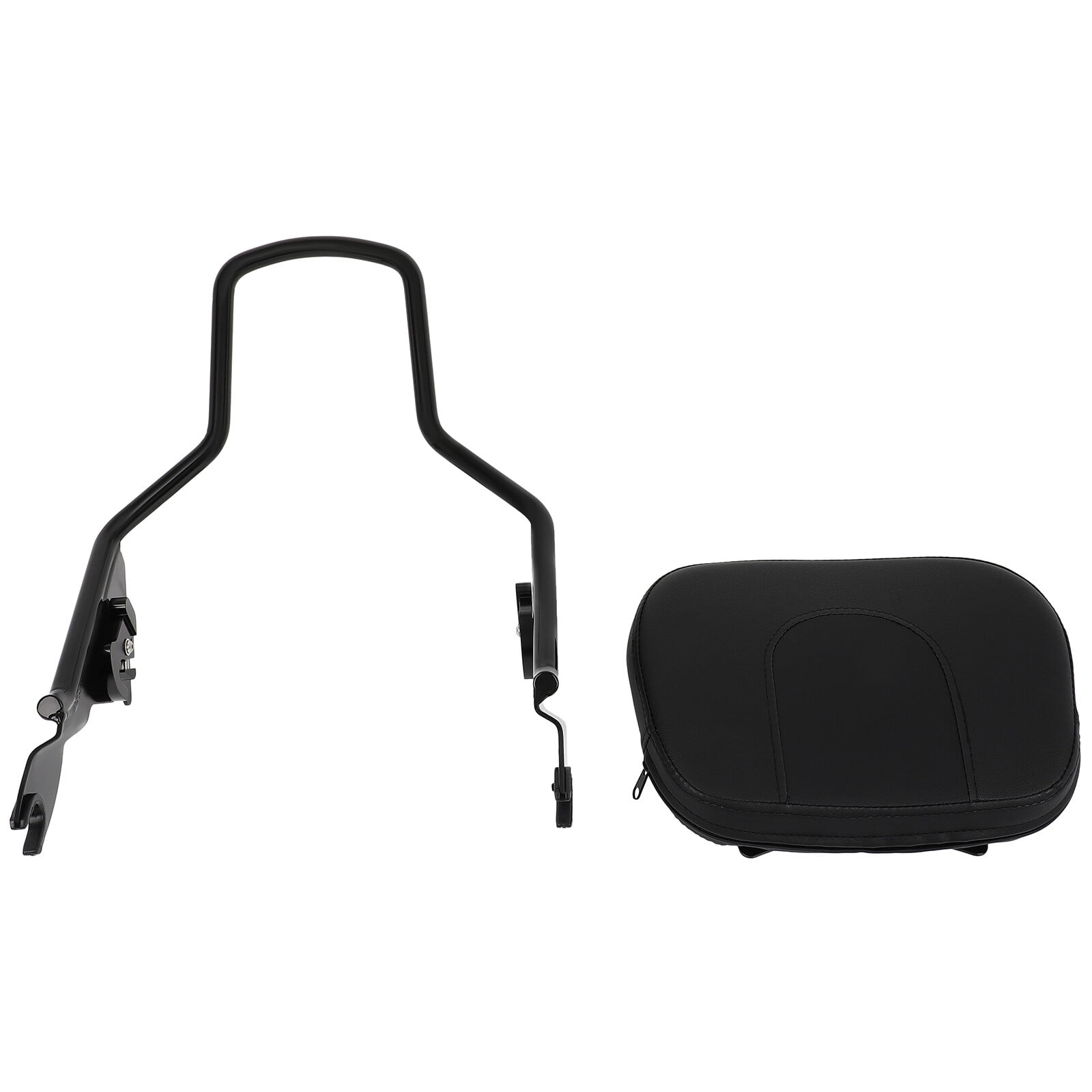 SCITOO Detachable Sissy Bar Passenger Rear Backrest Pad with Luggage Rack Fit for Harley Big Glide Street Glide Road King 2009-2022 Black