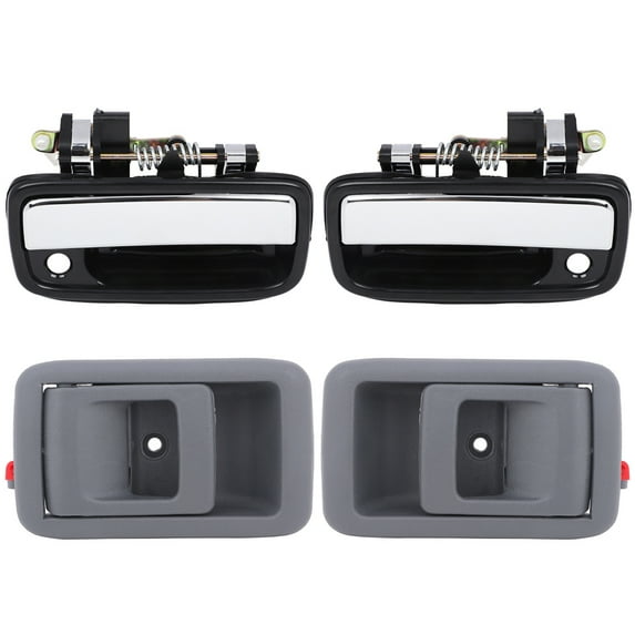 SCITOO Door Handles Exterior Interior Front Left Right Side Replacement fit for 1995-2004 for Toyota Tacoma(4pcs)