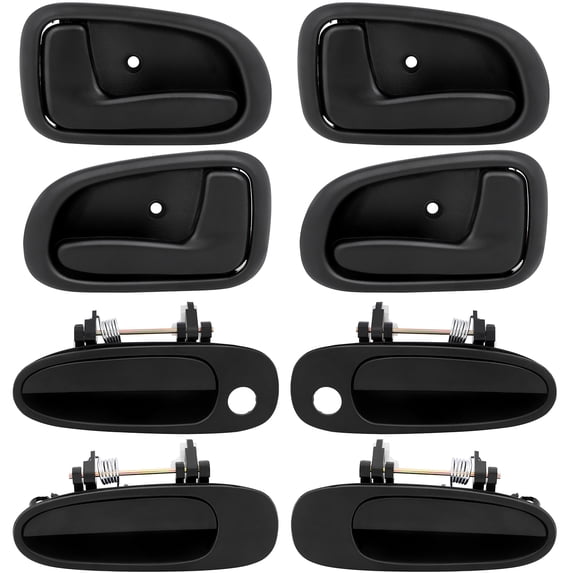 SCITOO Door Handles Front Rear Right Left Side fit for Geo Prizm for Toyota 1993-1997 Black(8pcs)