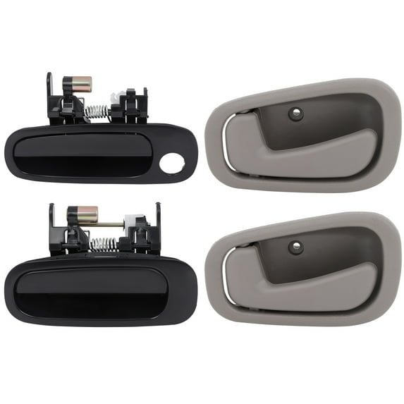 SCITOO Door Handless Exterior Interior Left Side Replacement fit for 1998-2002 for Toyota Corolla(4pcs)