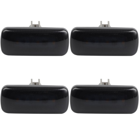 SCITOO Dually Bed Front Rear Side Fender Marker Light Compatible with RAM 2500HD 3500HD Double Wheel Pickup Truck 2010-2018 4PCS Smoked Len LED Fender Bed Side Marker Lights Set (2X Amber + 2X Red)