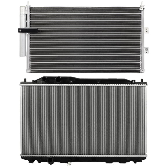 SCITOO Engine Coolant 3525 Condenser 2926 Radiator Assembly for 2006-2011 for Acura for CSX 2.0L 2006-2011 for Honda for Civic 1.8L 2007-2011 for Honda for Civic 2.0L