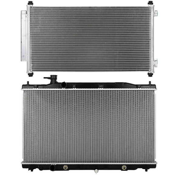SCITOO Engine Coolant 3599 Condenser 2954 Radiator Assembly for 2007-2009 for Honda for CR-V 2.4L