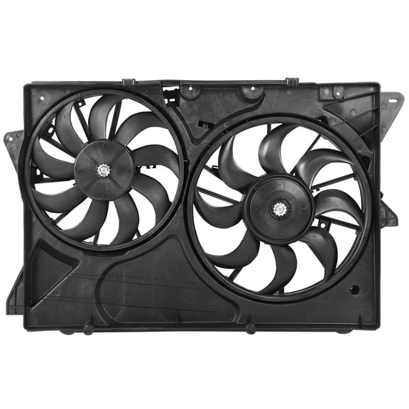 SCITOO Engine Radiator Cooling Fan Assembly Compatible with Ford for Explorer 2013-2015 2.0L 2013-2019 3.5L; for Flex 2013-2019 3.5L; for Lincoln for MKT 2012-2019 3.5L 2013-2019 3.7L; Replace 621008