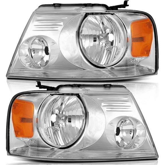 SCITOO Fit For Ford F150 2004 2005 2006 2007 2008 ,For Lincoln Mark Lt Headlight Assembly Headlamps Replacement + Front Signal Lights (Driver and Passenger Side)