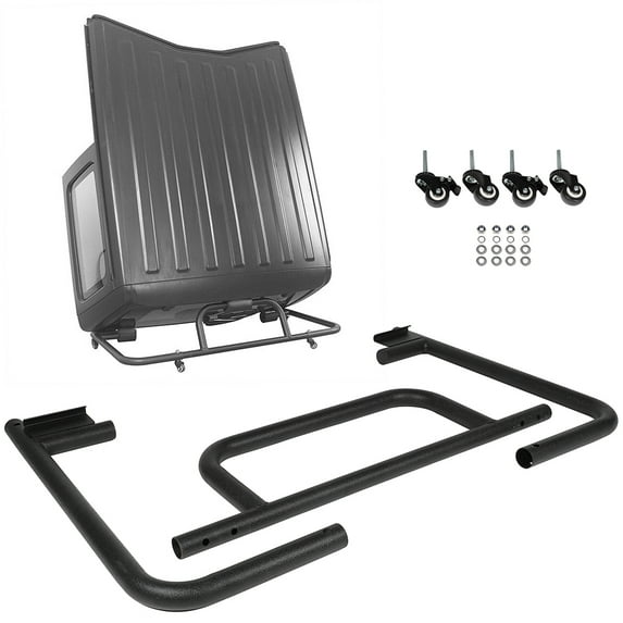 SCITOO Fits For 1987-2021 for JEEP Wrangler YJ TJ JK and JL Models heavy duty steel Hard Top Carrier Texture Black