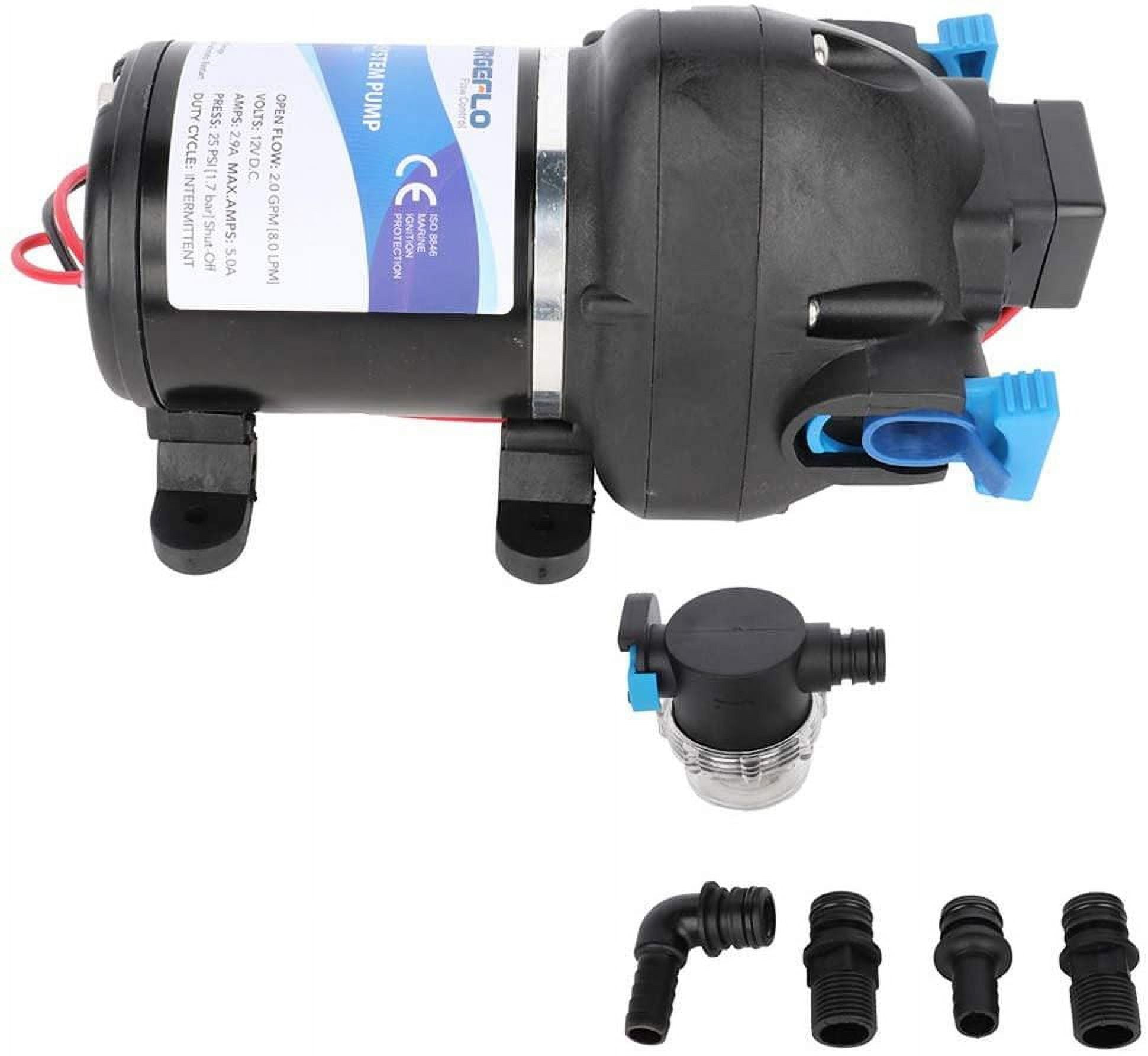 Marine Fresh Water Pump 12V RV Water Pump 2088-422-144 - 45 PSI 3.3 GPM Diaphragm Pump For Marine & Camping Use Small Water Pump - View #6