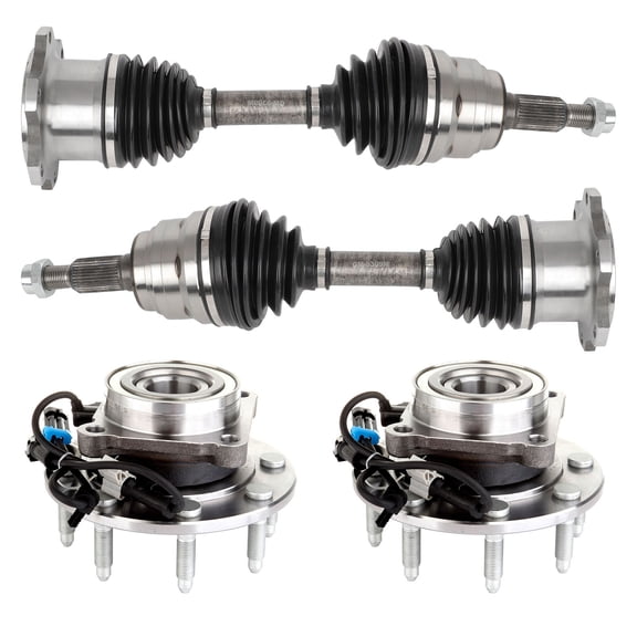 SCITOO Front CV Axle Shaft Wheel Bearing Hub Assembly 515058 66-1325 fit for chevrolet Silverado 2500 HD 2001-2007, for GMC Sierra 3500 2001-2006, for Hummer H2 2003-2007, W/ABS 8 Lugs