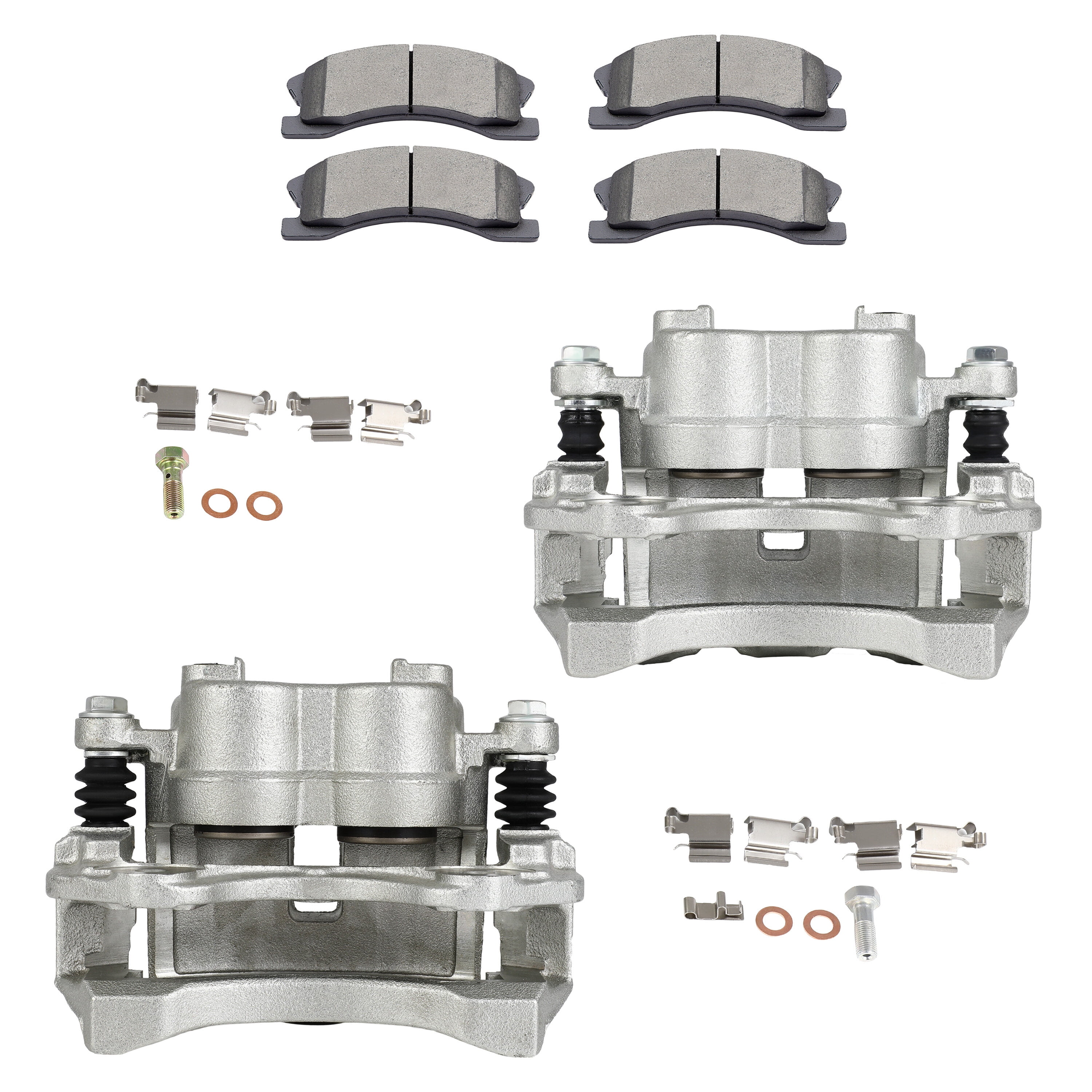 SCITOO Front Left & Right Brake Calipers With Bracket & Brake Pads D945