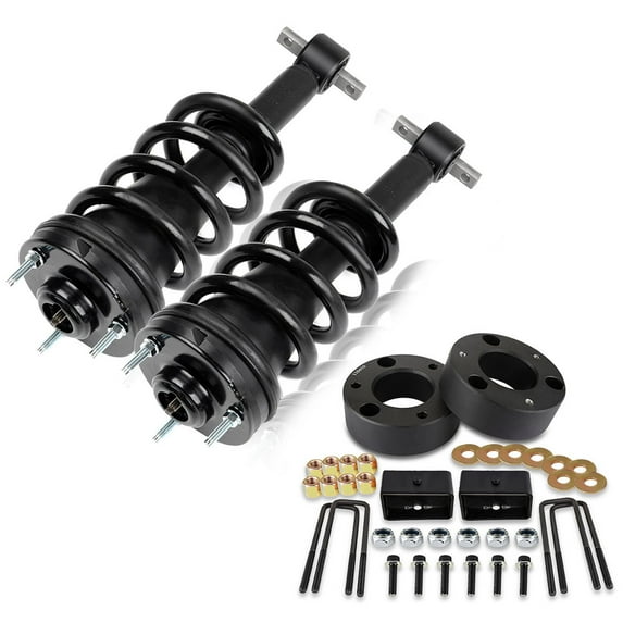 SCITOO Front Pair Complete Strut Assembly Shock Absorber + 3 inch front leveling kit + 2 inch rear leveling kit for Chevrolet for Silverado 1500 for GMC for Sierra 1500