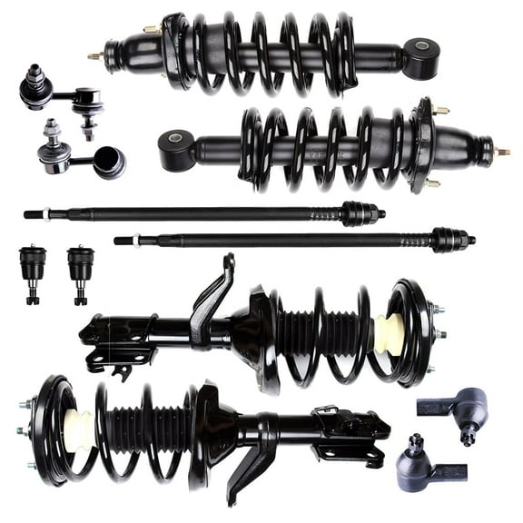 SCITOO Front/Rear Strut Spring Assembly, Stabilizer Bar Link Kit, Tie Rod End, Ball Joint Fit for 2002 2003 2004 2005 2006 for Honda CR-V